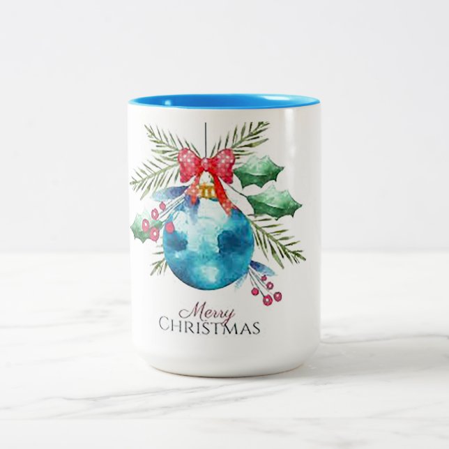Cadeaux et bénédictions Mug de Noël à deux tonalit (Centre)