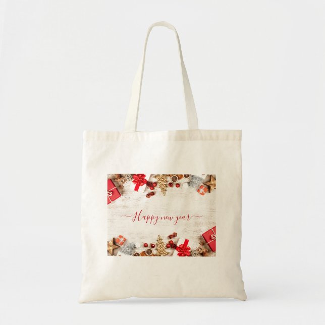 Cadeaux et bulles Sac fourre-tout de Noël (Devant)