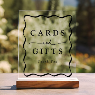 Cadeaux et cartes de mariage Black Wavy Frame