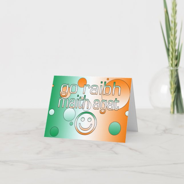 Cadeaux gaéliques irlandais Merci / Go Raibh Maith (Devant)