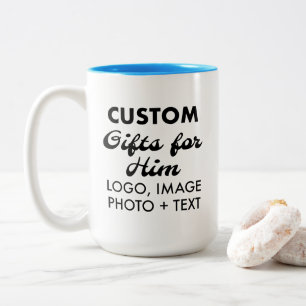 Cadeaux personnalisés pour lui Bleu clair Mug à de