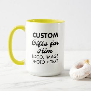 Cadeaux personnalisés pour lui Jaune Combo Mug 15o