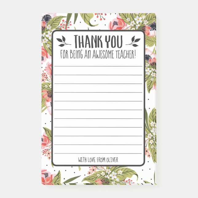 Cadeaux post-it® pour les enseignants - Cadeaux po (Devant)