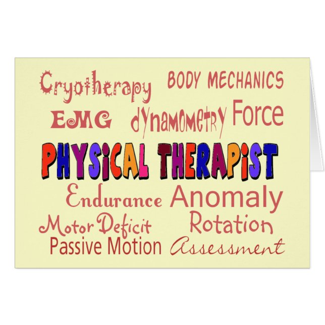 Cadeaux terminologiques de physiothérapeute (Devant horizontal)