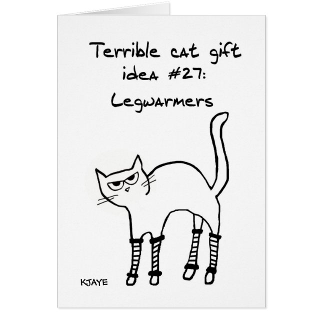 Cadeaux terribles de chat - carte drôle de chat (Devant)