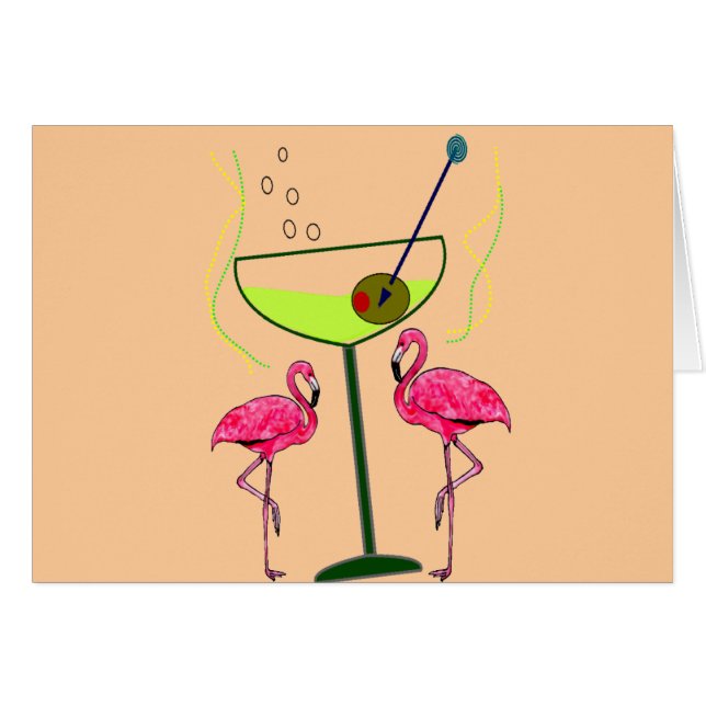 Cadeaux tropicaux d'art de Flamant rose (Devant horizontal)
