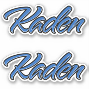Caden Blue Autocollants Sticker Stickerset