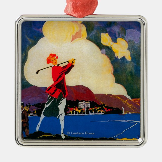 CadenabbiaTremezzo Vintage PosterEurope Metal Ornament (Front)