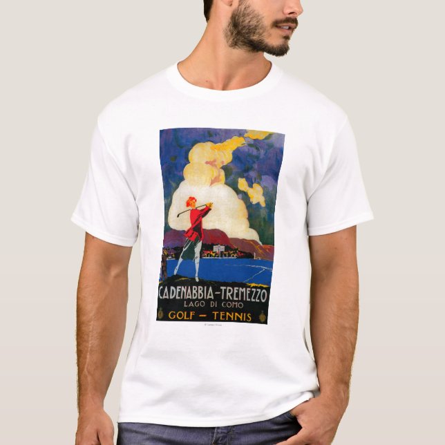 CadenabbiaTremezzo Vintage PosterEurope T-Shirt (Front)