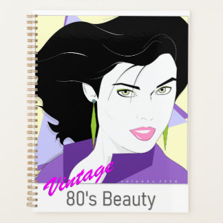 Caderno Espiral - com rosto de mulher 80s Style