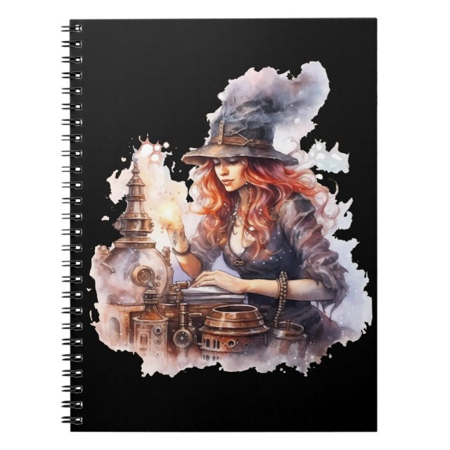 Caderno (Notebook) Halloween Steampunk Notebook (Front)