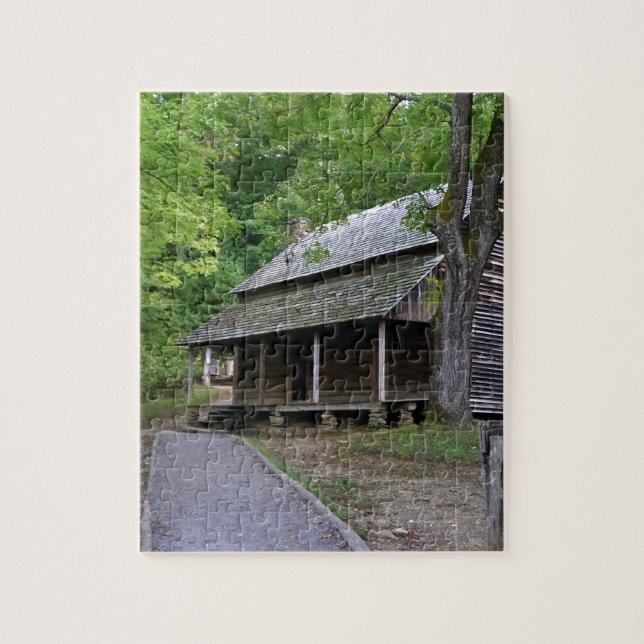 Cades Cove Cabin Jigsaw Puzzle (Vertical)