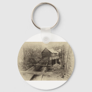 Cades Cove Grist Mill Keychain