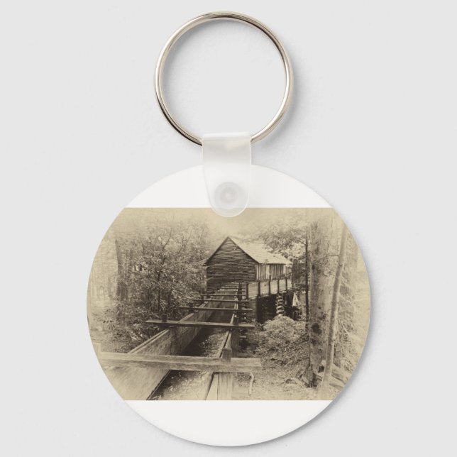 Cades Cove Grist Mill Keychain (Front)