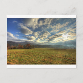 Cades Cove Morning Sun Rays Postcard