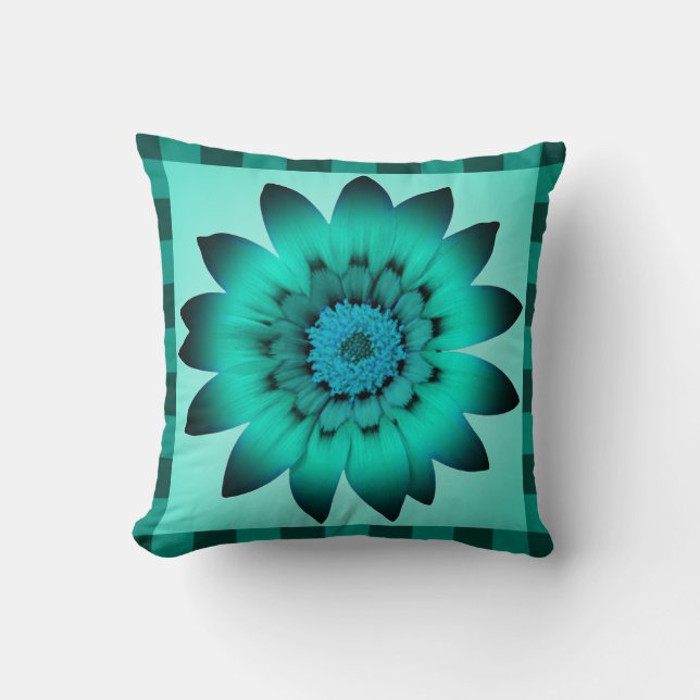 Cadet Blue Flower - Pillow (Front)