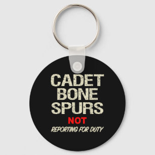 Cadet Bone Spurs Shirt Funny Military Anti Trump Keychain