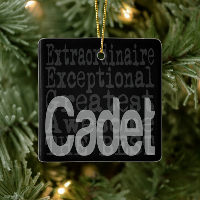 Cadet Extraordinaire Ceramic Ornament (Tree)