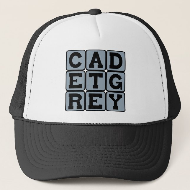 Cadet Grey, Colour Trucker Hat (Front)
