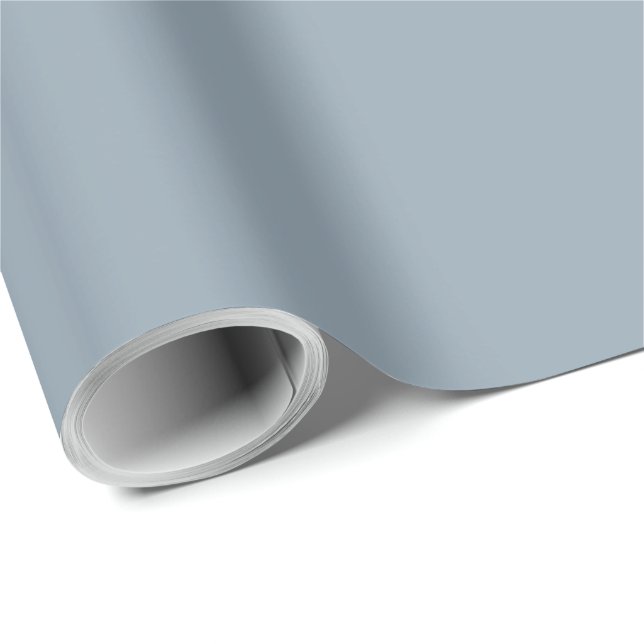 Cadet Grey High End Monochrome Wrapping Paper (Roll Corner)