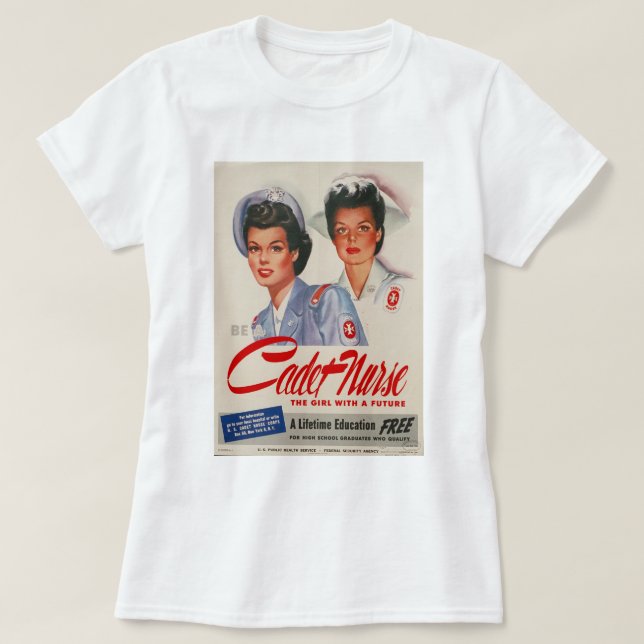 Cadet nurse WWII poster t-shirt (Design Front)