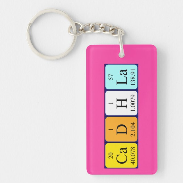 Cadhla periodic table name keyring (Front)