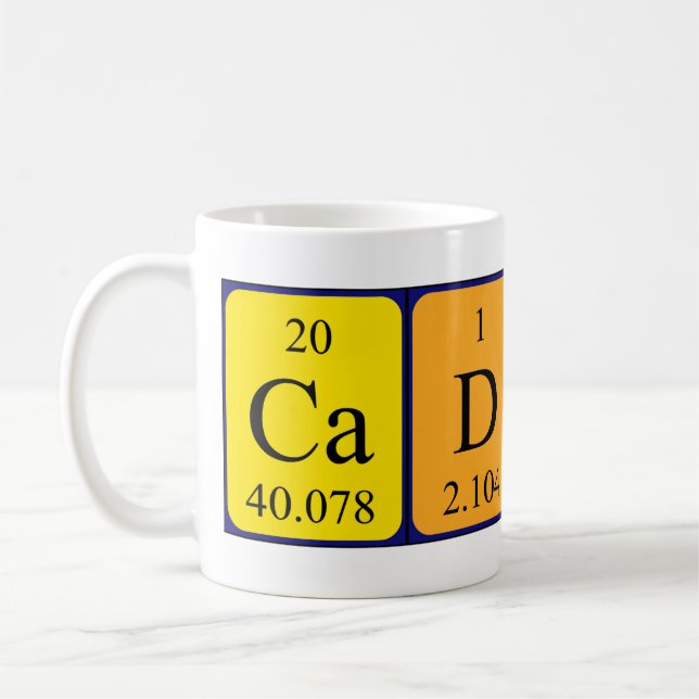 Cadhla periodic table name mug (Left)