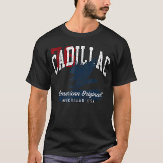 Cadillac Michigan Vintage Patriotic Sports girl T-Shirt