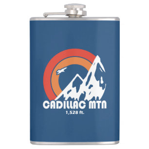 Cadillac Mountain Maine Sun Eagle Hip Flask