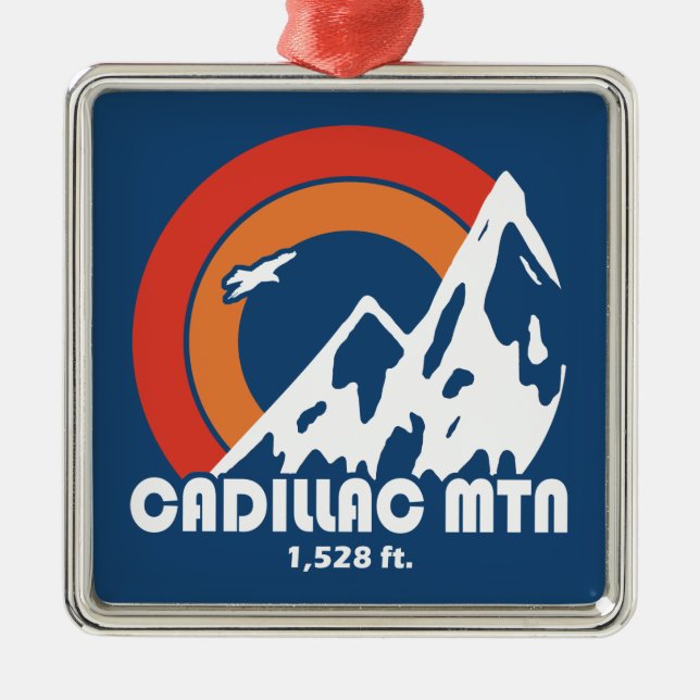 Cadillac Mountain Maine Sun Eagle Metal Ornament (Front)