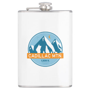 Cadillac Mountain Stars Moon Hip Flask