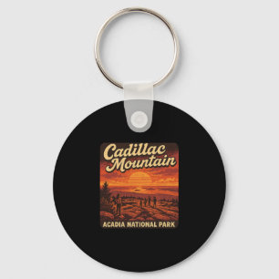 Cadillac Mountain Sunrise Maine Acadia National Pa Keychain