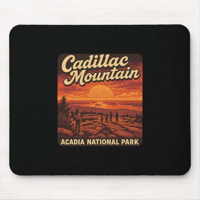 Cadillac Mountain Sunrise Maine Acadia National Pa Mouse Pad (Front)
