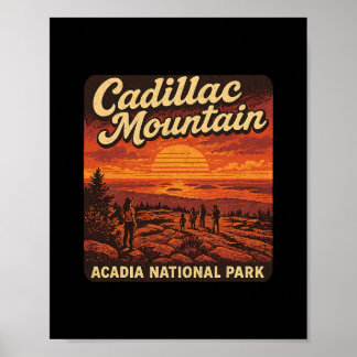Cadillac Mountain Sunrise Maine Acadia National Pa Poster