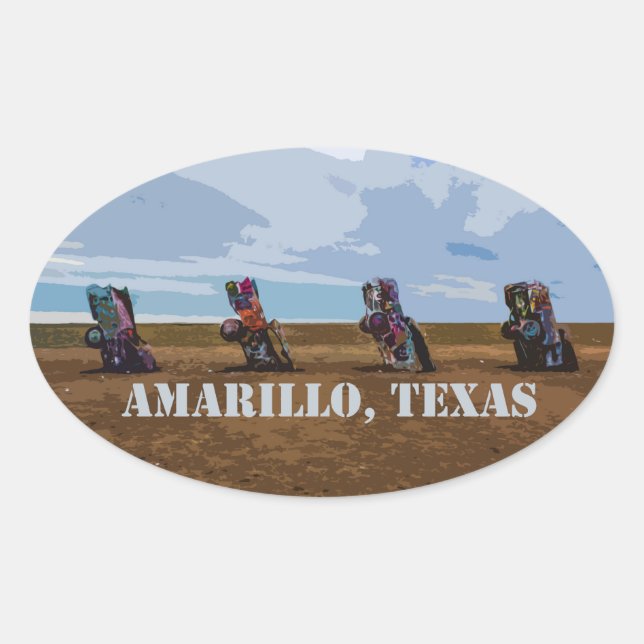 Cadillac Ranch - Amarillo, Texas Sticker (Devant)