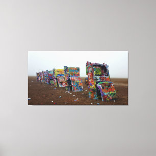 CADILLAC RANCH COOL VINTAGE CAR CANVAS PRINT