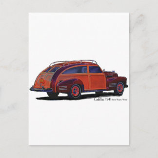 Cadillac station Wagon Postcard