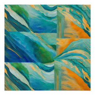 “Cádiz” A Colourful Tiled Effect Poster