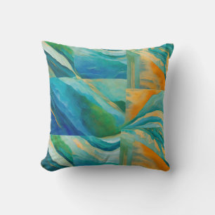 “Cádiz” A Colourful Tiled Effect Throw Pillow