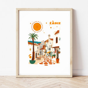 Càdiz Cadiz Spain holiday white town Poster