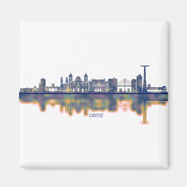 Cádiz Skyline Magnet (Front)