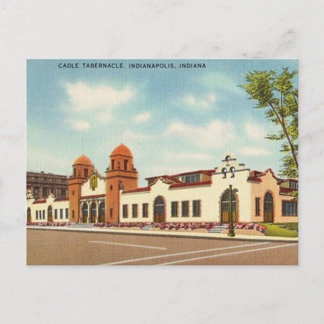 Cadle Tabernacle, Indianapolis, Indiana Postcard (Front)