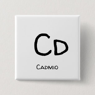 Cadmio - Cd 2 Inch Square Button