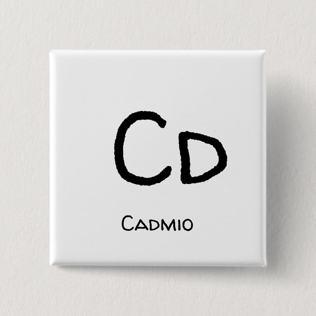 Cadmio - Cd 2 Inch Square Button (Front)
