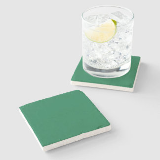 Cadmium green (solid color) stone coaster