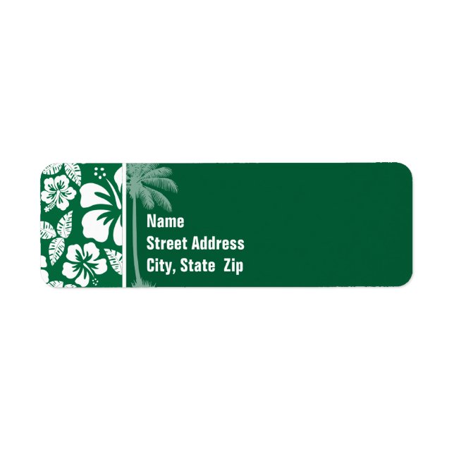 Cadmium Green Tropical Hibiscus; Palm (Front)