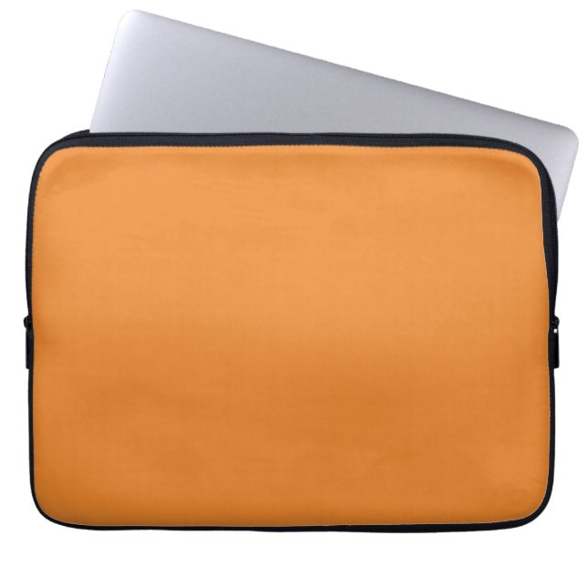 Cadmium orange (solid color)  laptop sleeve (Front)