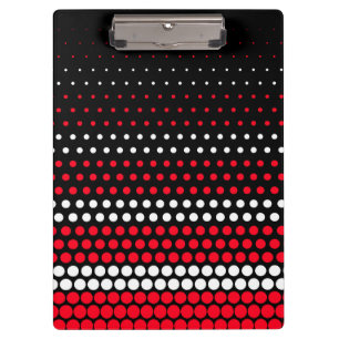 Cadmium Red and White Polka Dot Clipboard