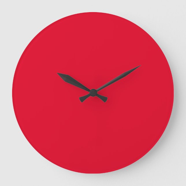 Cadmium Red Fashionable Colourful Large Clock (Front)