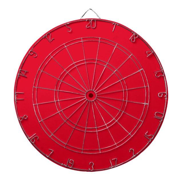 Cadmium Red Solid Colour Dartboard (Front)